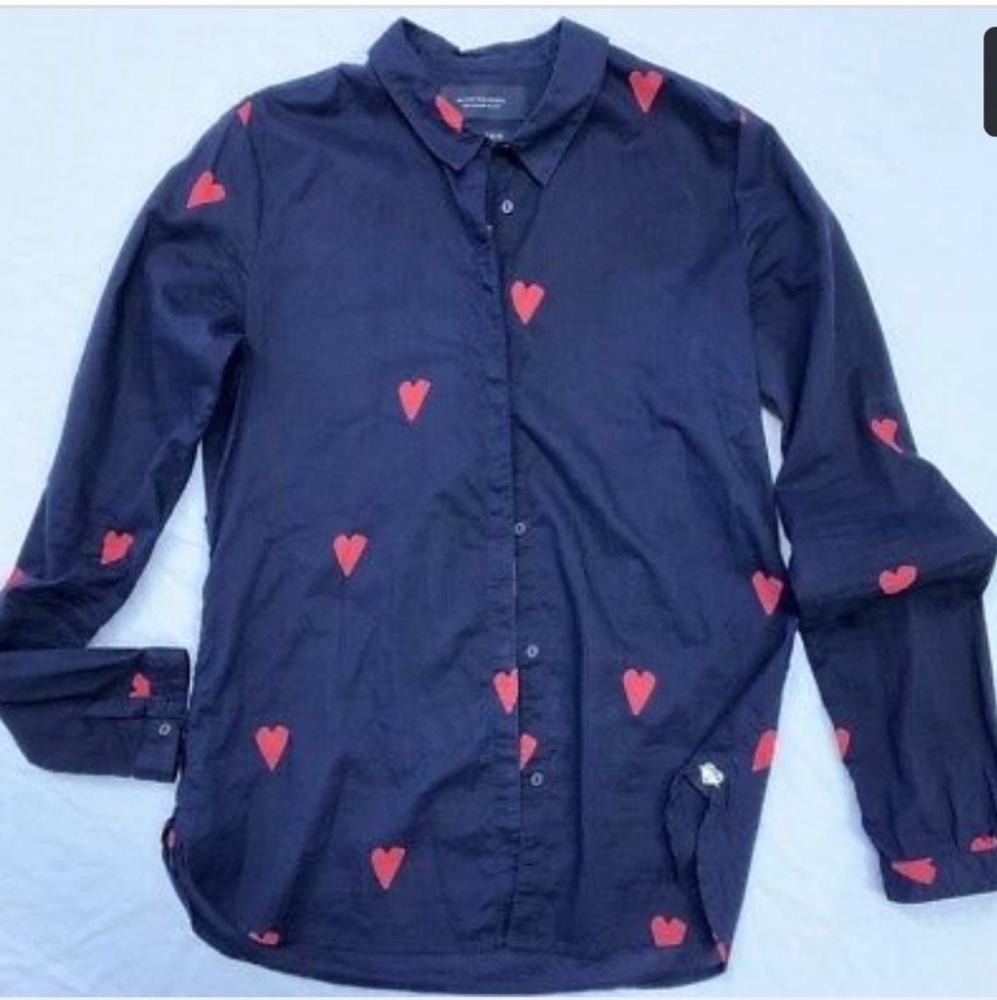 Scotch  soda girls blue  heart shirt new